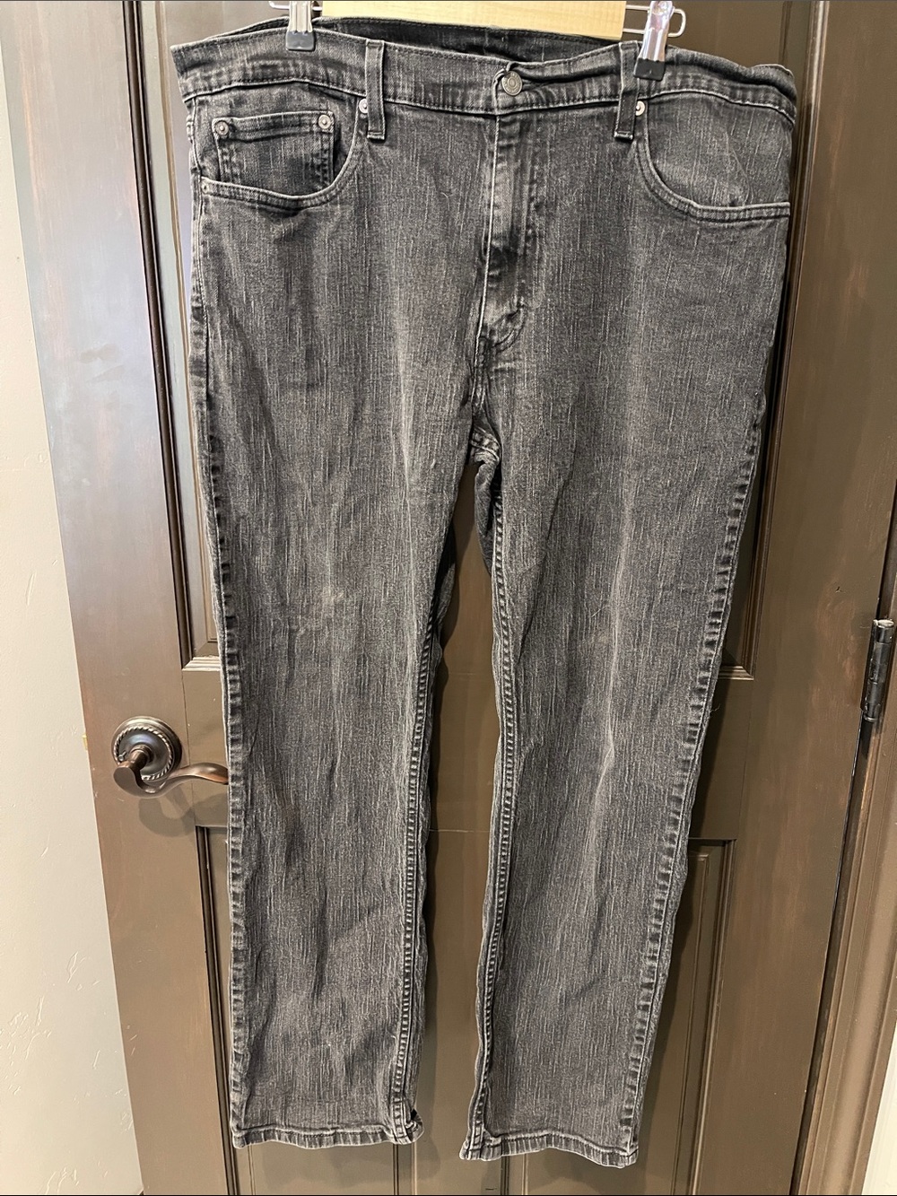 Levi's Men's Faded Black Straight Jeans